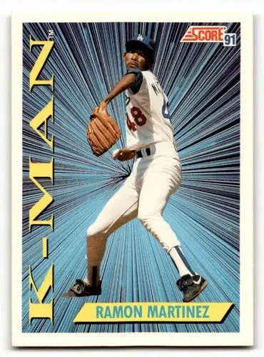 Original gloss Ramon Martinez baseball card Los Angeles Dodgers Los Angeles Dodgers memorabilia