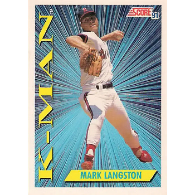 1991 Score #411 Mark Langston NM-MT California Angels Baseball Card - Baseball Card Single