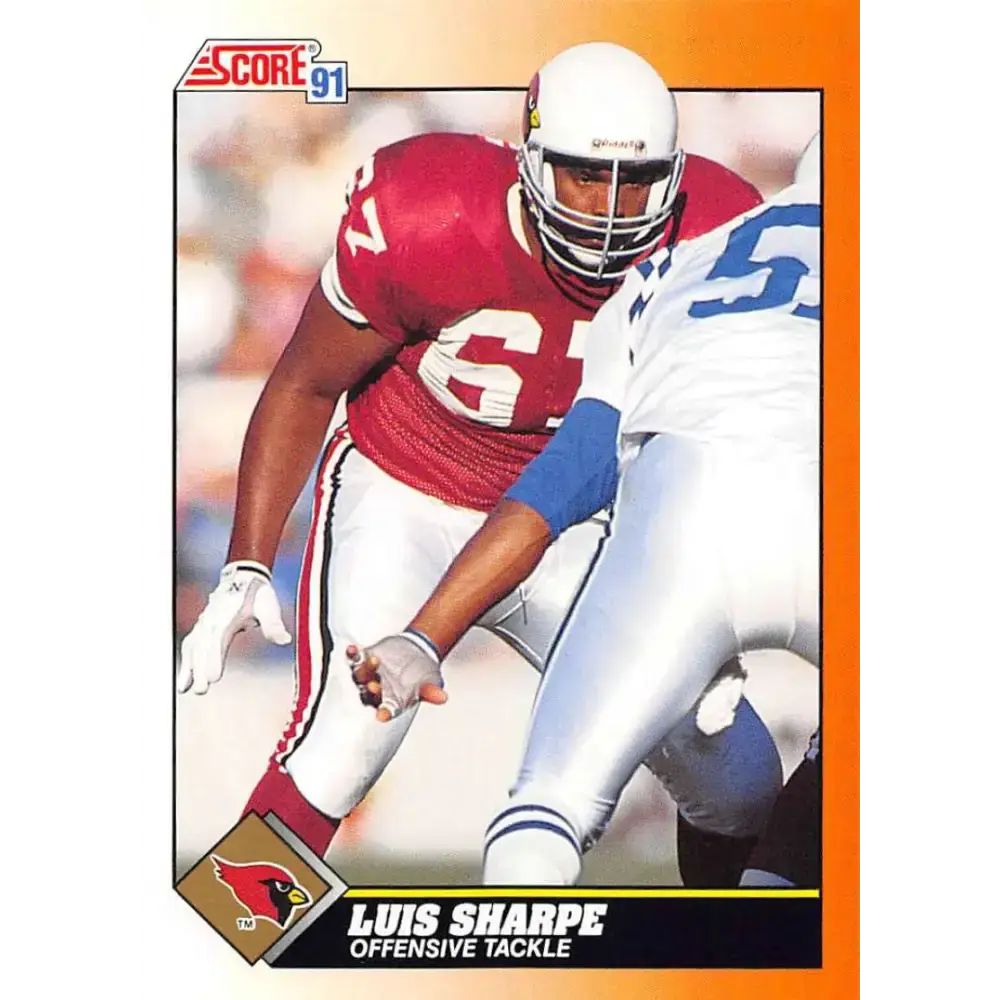 1991 Score #412 Luis Sharpe EX Excellent Phoenix Cardinals Football Card - Football Card Single