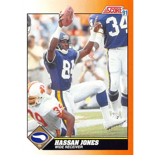 1991 Score #413 Hassan Jones EX Excellent Minnesota Vikings Football Card - Football Card Single