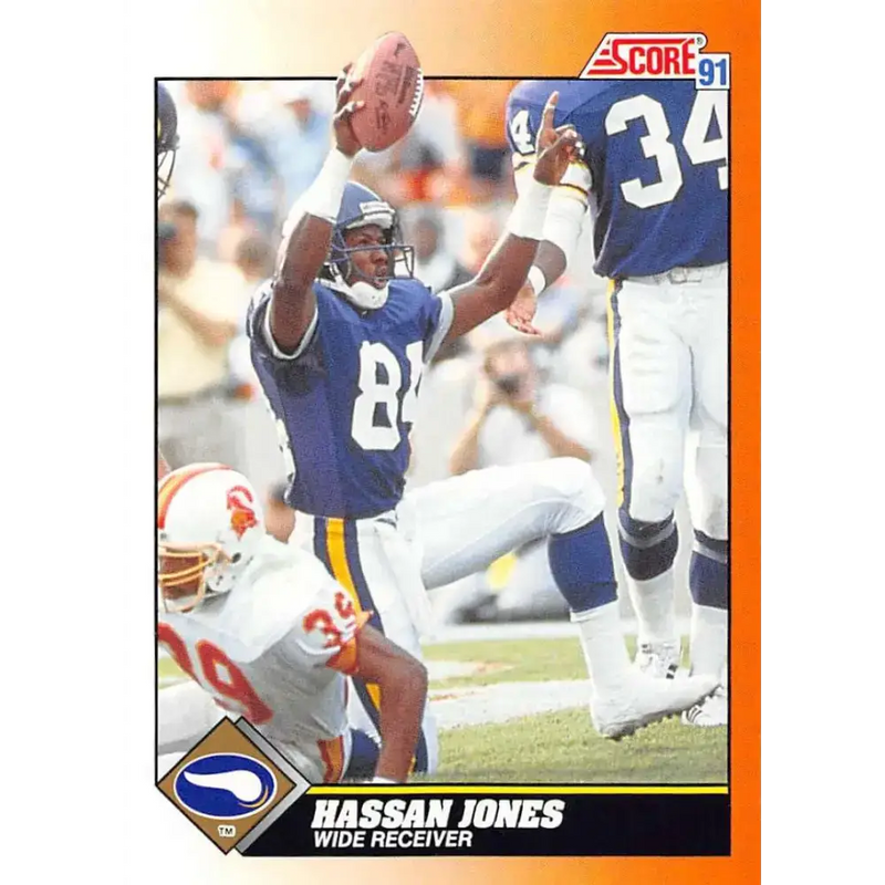 1991 Score #413 Hassan Jones EX Excellent Minnesota Vikings Football Card - Football Card Single