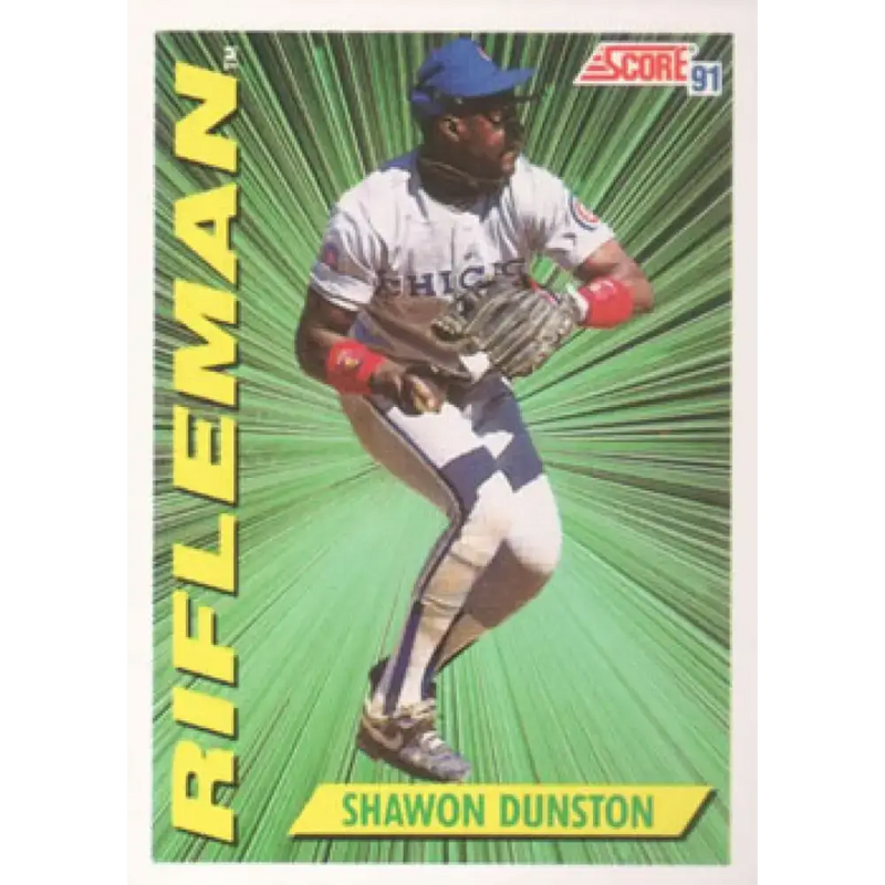 1991 Score #413 Shawon Dunston UER NM-MT Chicago Cubs Baseball Card - Baseball Card Single