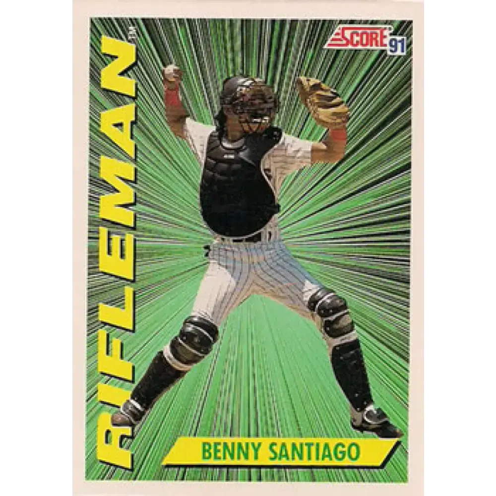 1991 Score #416 Benito Santiago NM-MT San Diego Padres Baseball Card - Baseball Card Single