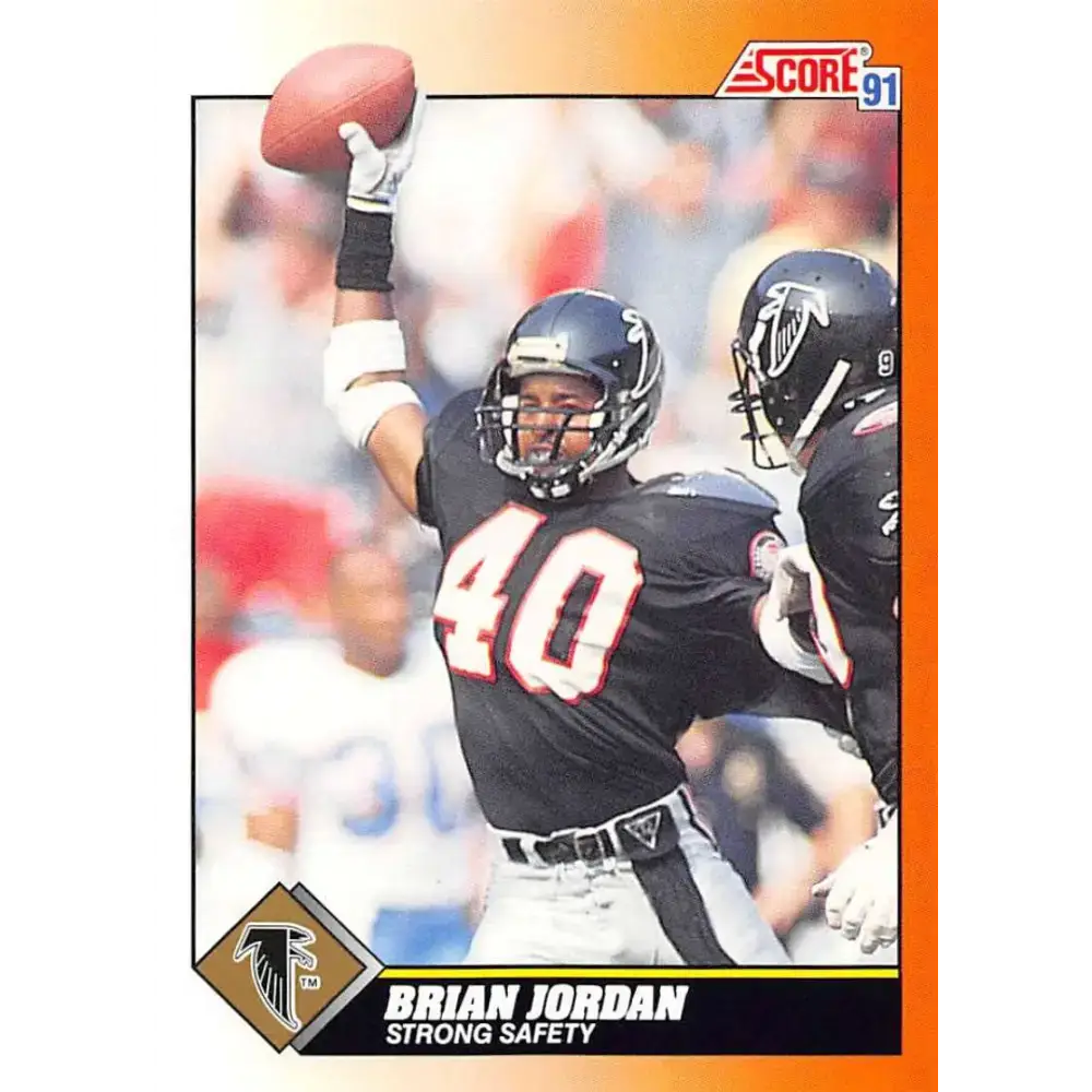 1991 Score #417 Brian Jordan EX Excellent Atlanta Falcons Football Card - Football Card Single