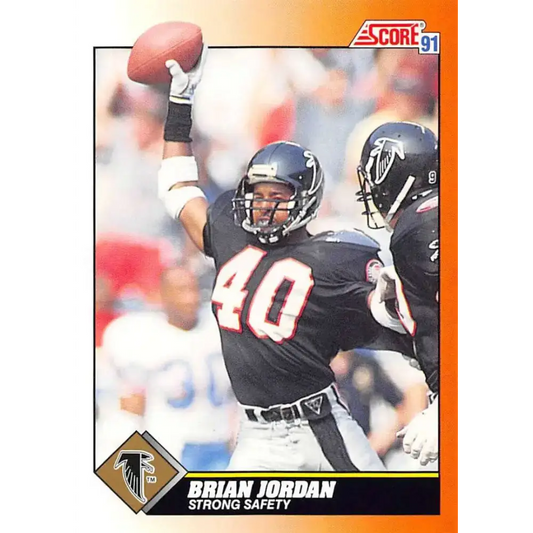 1991 Score #417 Brian Jordan EX Excellent Atlanta Falcons Football Card - Football Card Single