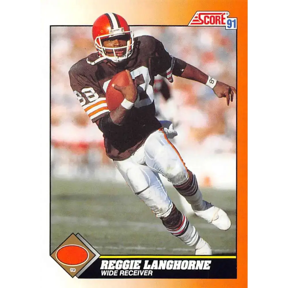 1991 Score #418 Reggie Langhorne EX Excellent Cleveland Browns Football Card - Football Card Single