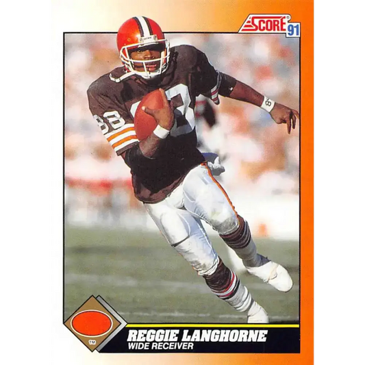 1991 Score #418 Reggie Langhorne EX Excellent Cleveland Browns Football Card - Football Card Single
