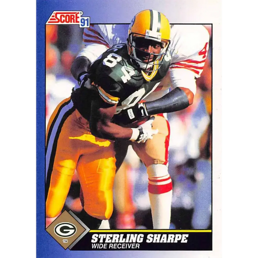 1991 Score #42 Sterling Sharpe EX Excellent Green Bay Packers Football Card - Football Card Single