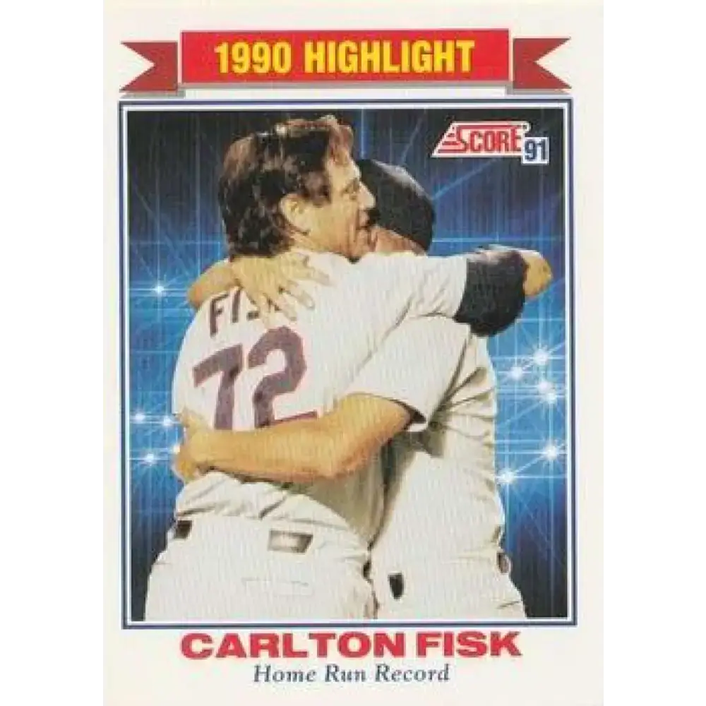 1991 Score #421 Carlton Fisk HL NM-MT Chicago White Sox Baseball Card - Baseball Card Single