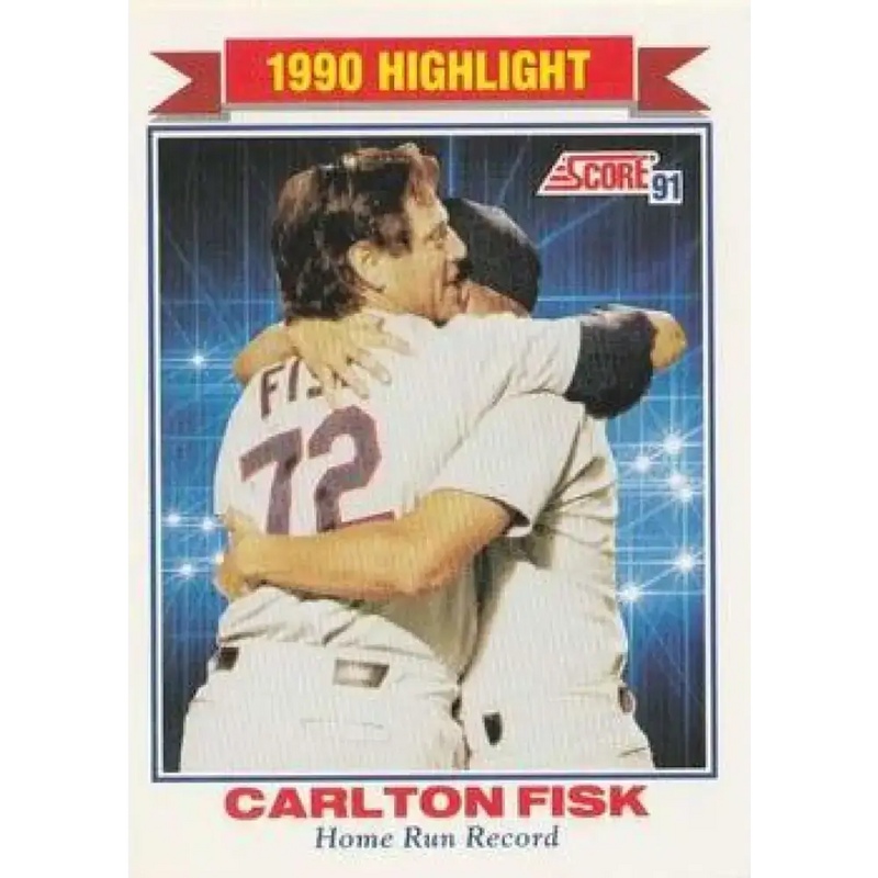 1991 Score #421 Carlton Fisk HL NM-MT Chicago White Sox Baseball Card - Baseball Card Single