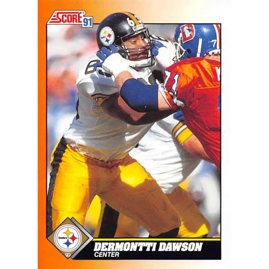 1991 Score #423 Dermontti Dawson EX Excellent Pittsburgh Steelers Football Card