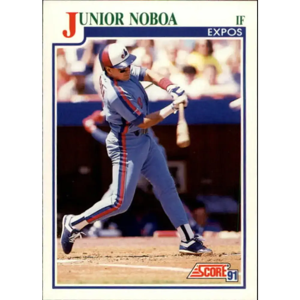 1991 Score #423 Junior Noboa NM-MT Montreal Expos Baseball Card - Baseball Card Single