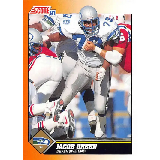 1991 Score #424 Jacob Green EX Excellent Seattle Seahawks Football Card