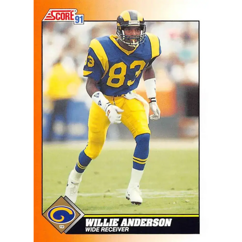 1991 Score #425 Willie Anderson EX Excellent Los Angeles Rams Football Card - Football Card Single