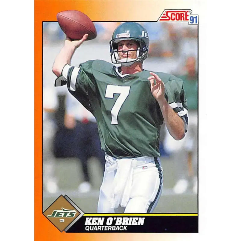1991 Score #428 Ken O’Brien EX Excellent New York Jets Football Card - Football Card Single