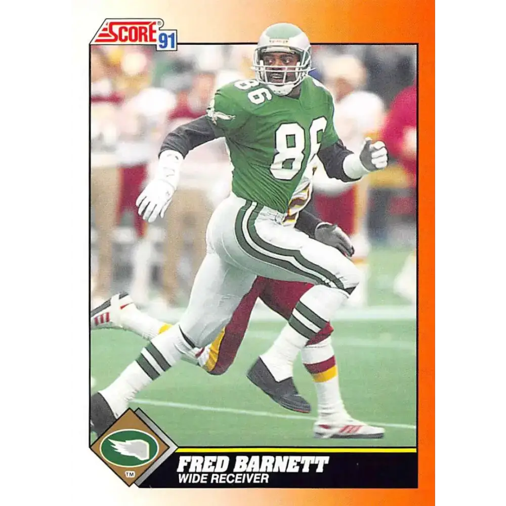 1991 Score #429 Fred Barnett EX Excellent Philadelphia Eagles Football Card - Football Card Single