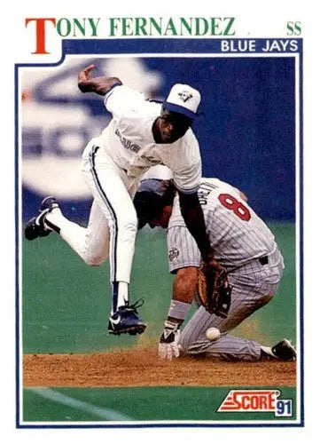 Original gloss Tony Fernandez baseball card 1991 Score #432 Simply Sandoval collectible