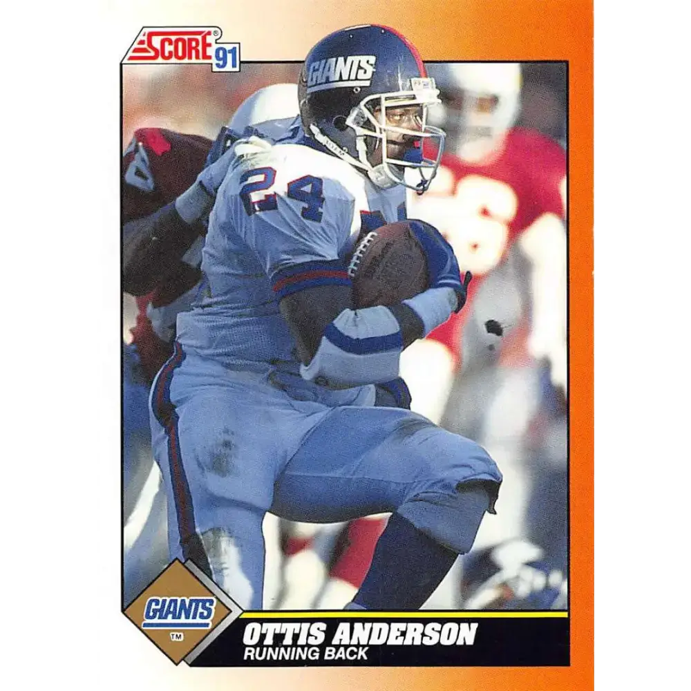 1991 Score #433 Ottis Anderson EX Excellent New York Giants Football Card - Football Card Single