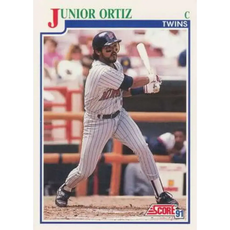 1991 Score #438 Junior Ortiz NM-MT Minnesota Twins Baseball Card - Baseball Card Single