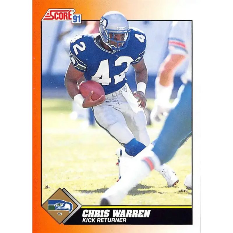 1991 Score #439 Chris Warren EX Excellent Seattle Seahawks Football Card - Football Card Single