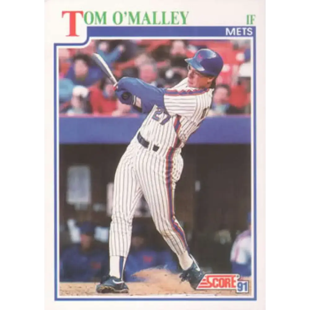 1991 Score #439 Tom O’Malley NM-MT New York Mets Baseball Card - Baseball Card Single