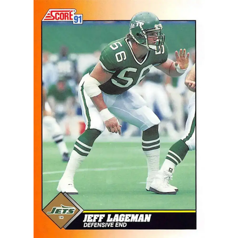 1991 Score #444 Jeff Lageman EX Excellent New York Jets Football Card - Football Card Single