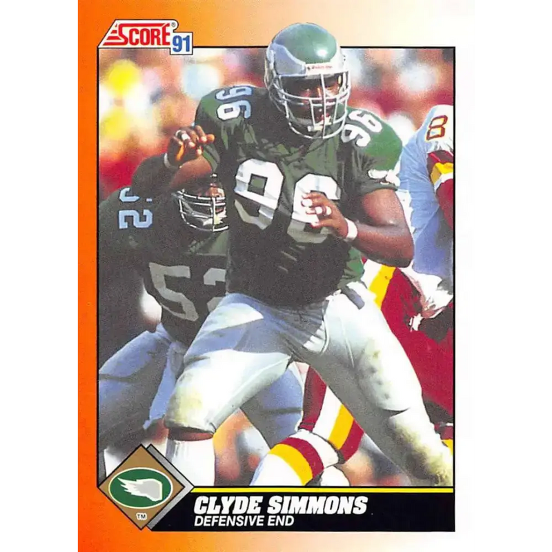 1991 Score #446 Clyde Simmons EX Excellent Philadelphia Eagles Football Card - Football Card Single