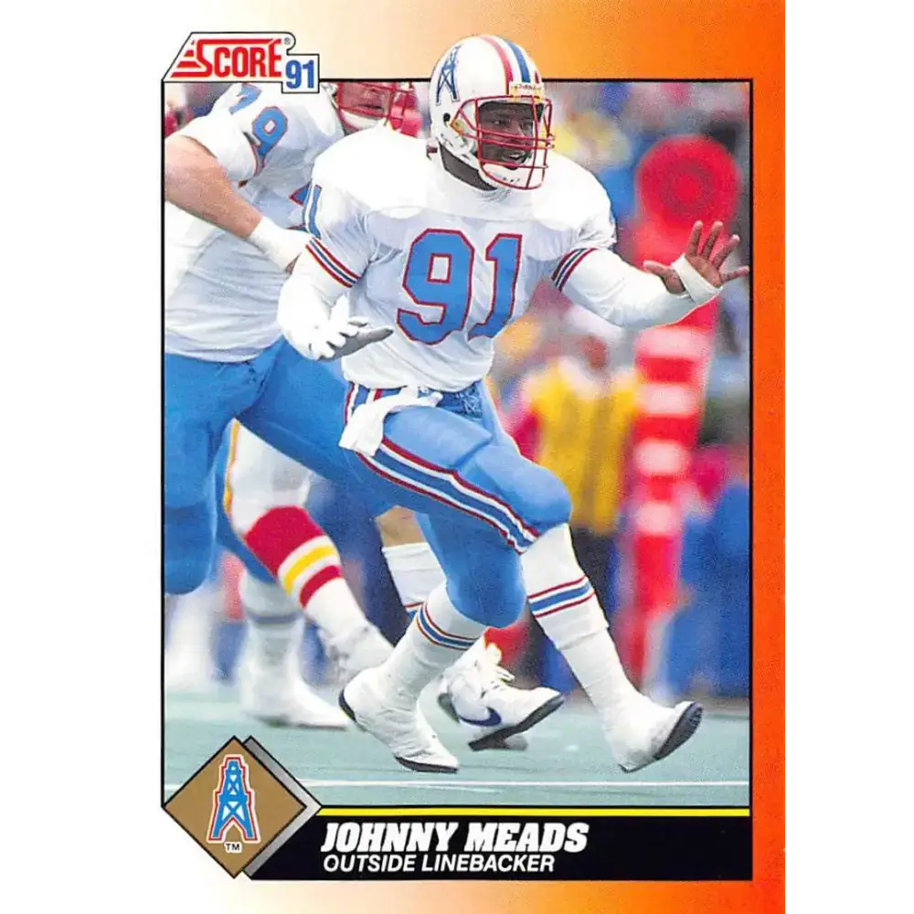 1991 Score #449 Johnny Meads EX Excellent Houston Oilers Football Card - Football Card Single