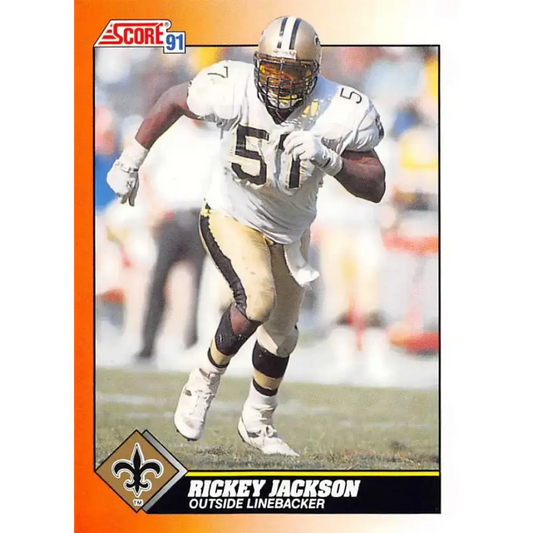 1991 Score #450 Rickey Jackson EX Excellent New Orleans Saints Football Card