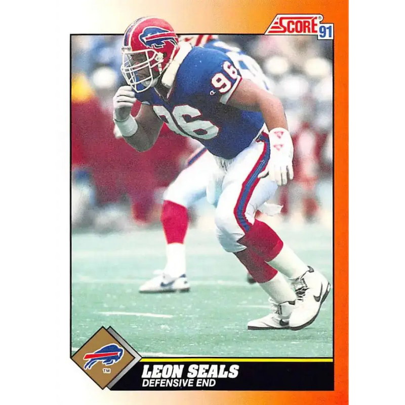 1991 Score #453 Leon Seals EX Excellent Buffalo Bills Football Card - Football Card Single