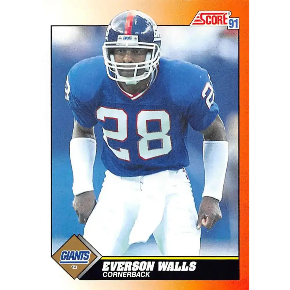 1991 Score #455 Everson Walls EX Excellent New York Giants Football Card - Football Card Single