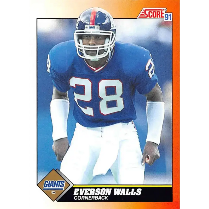 1991 Score #455 Everson Walls EX Excellent New York Giants Football Card - Football Card Single