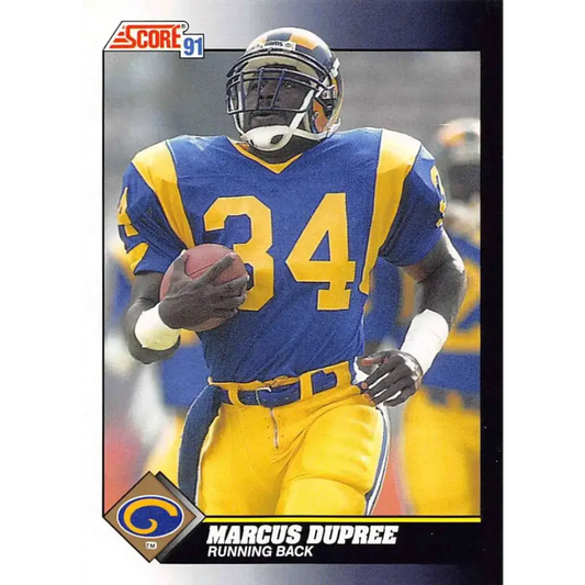 1991 Score #457 Marcus Dupree EX Excellent Los Angeles Rams Football Card - Football Card Single