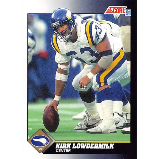 1991 Score #458 Kirk Lowdermilk EX Excellent Minnesota Vikings Football Card