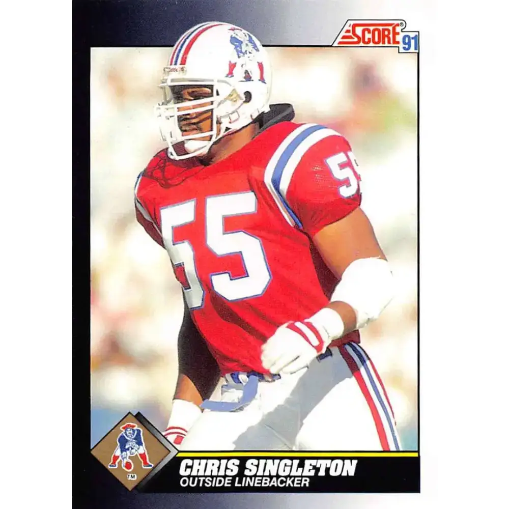 1991 Score #459 Chris Singleton EX Excellent New England Patriots Football Card - Football Card Single