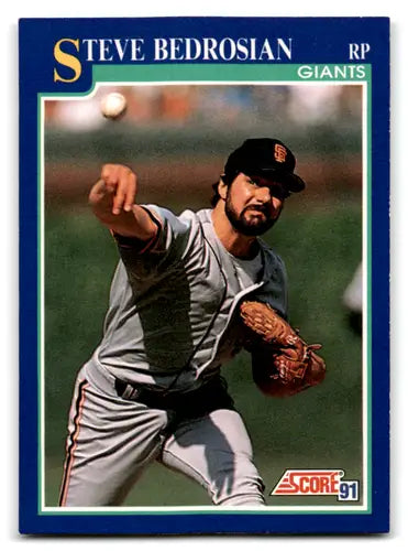 Steve Bedrosian baseball card with original gloss, 1991 Score NM-MT Giants ID 67268