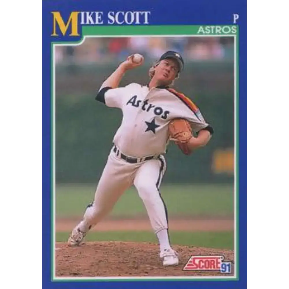 1991 Score #46 Mike Scott UER NM-MT Houston Astros Baseball Card - Baseball Card Single