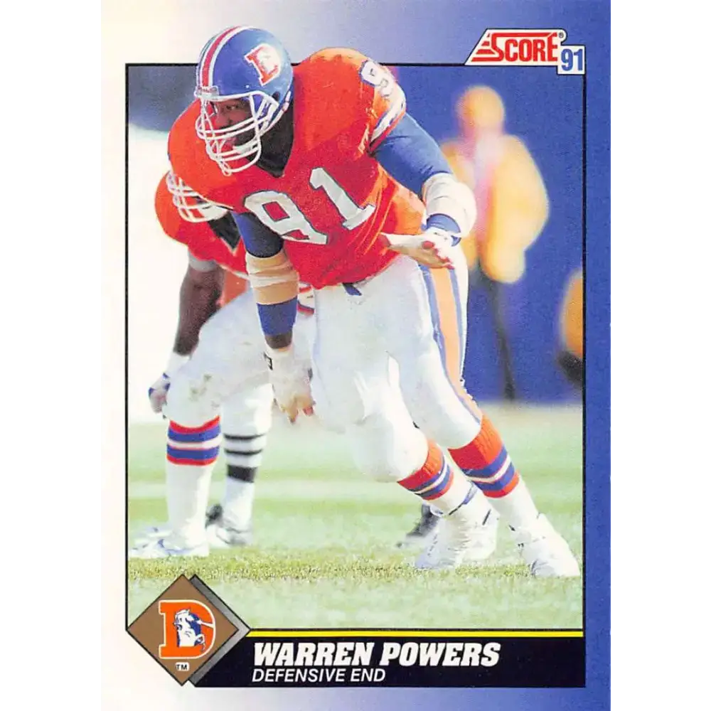 1991 Score #46 Warren Powers EX Excellent Denver Broncos Football Card - Football Card Single