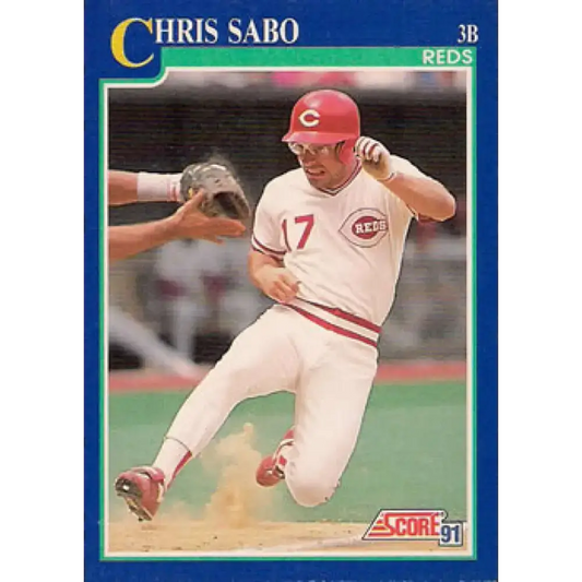 1991 Score #462 Chris Sabo NM-MT Cincinnati Reds Baseball Card - Baseball Card Single