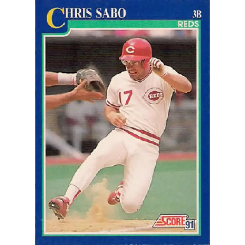 1991 Score #462 Chris Sabo NM-MT Cincinnati Reds Baseball Card - Baseball Card Single