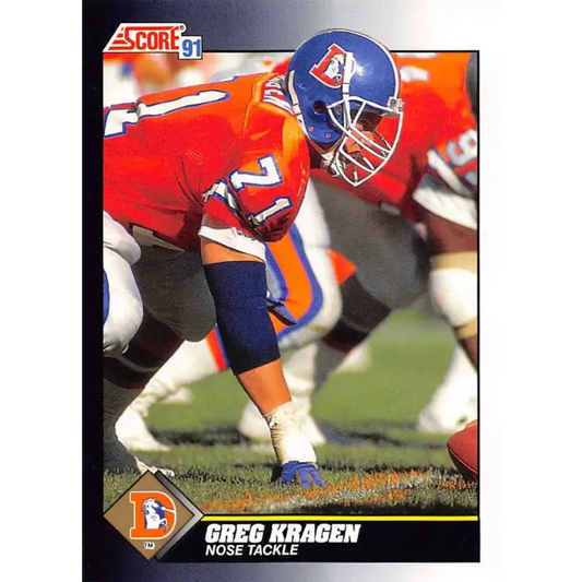 1991 Score #463 Greg Kragen EX Excellent Denver Broncos Football Card