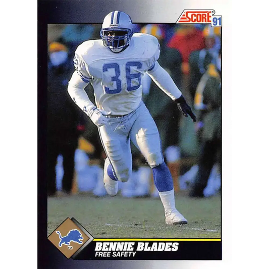1991 Score #464 Bennie Blades EX Excellent Detroit Lions Football Card