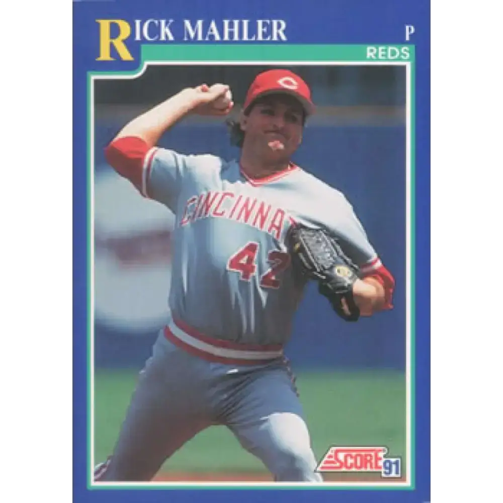 1991 Score #464 Rick Mahler NM-MT Cincinnati Reds Baseball Card - Baseball Card Single
