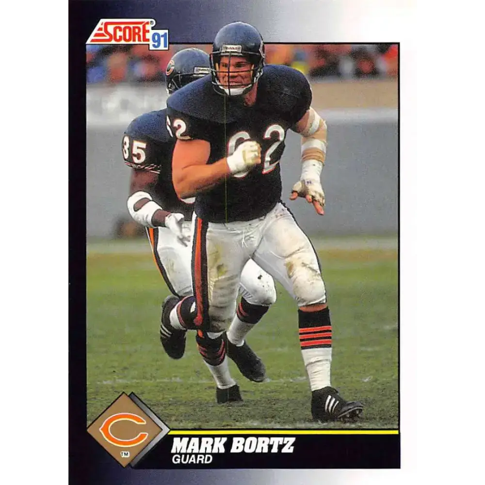 1991 Score #465 Mark Bortz EX Excellent Chicago Bears Football Card - Football Card Single