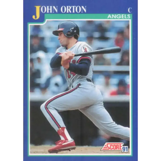 1991 Score #467 John Orton NM-MT California Angels Baseball Card - Baseball Card Single