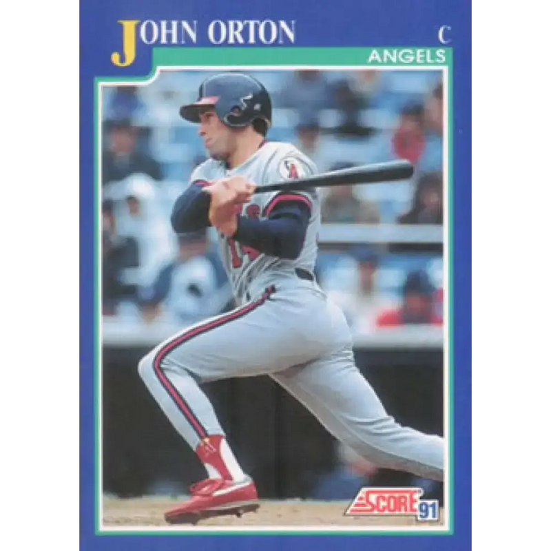 1991 Score #467 John Orton NM-MT California Angels Baseball Card - Baseball Card Single