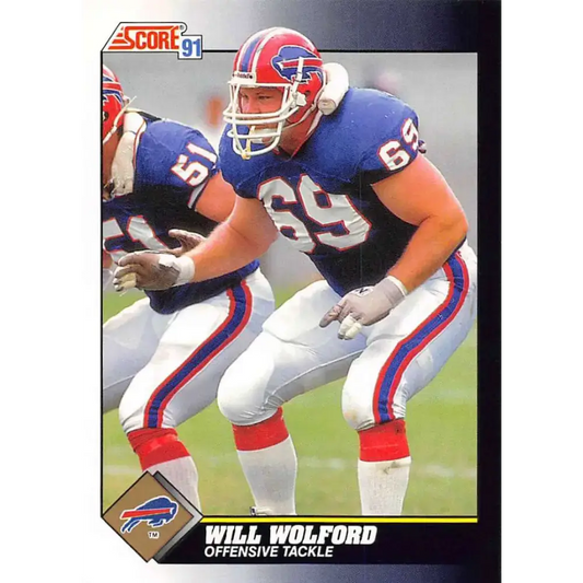 1991 Score #472 Will Wolford EX Excellent Buffalo Bills Football Card - Football Card Single
