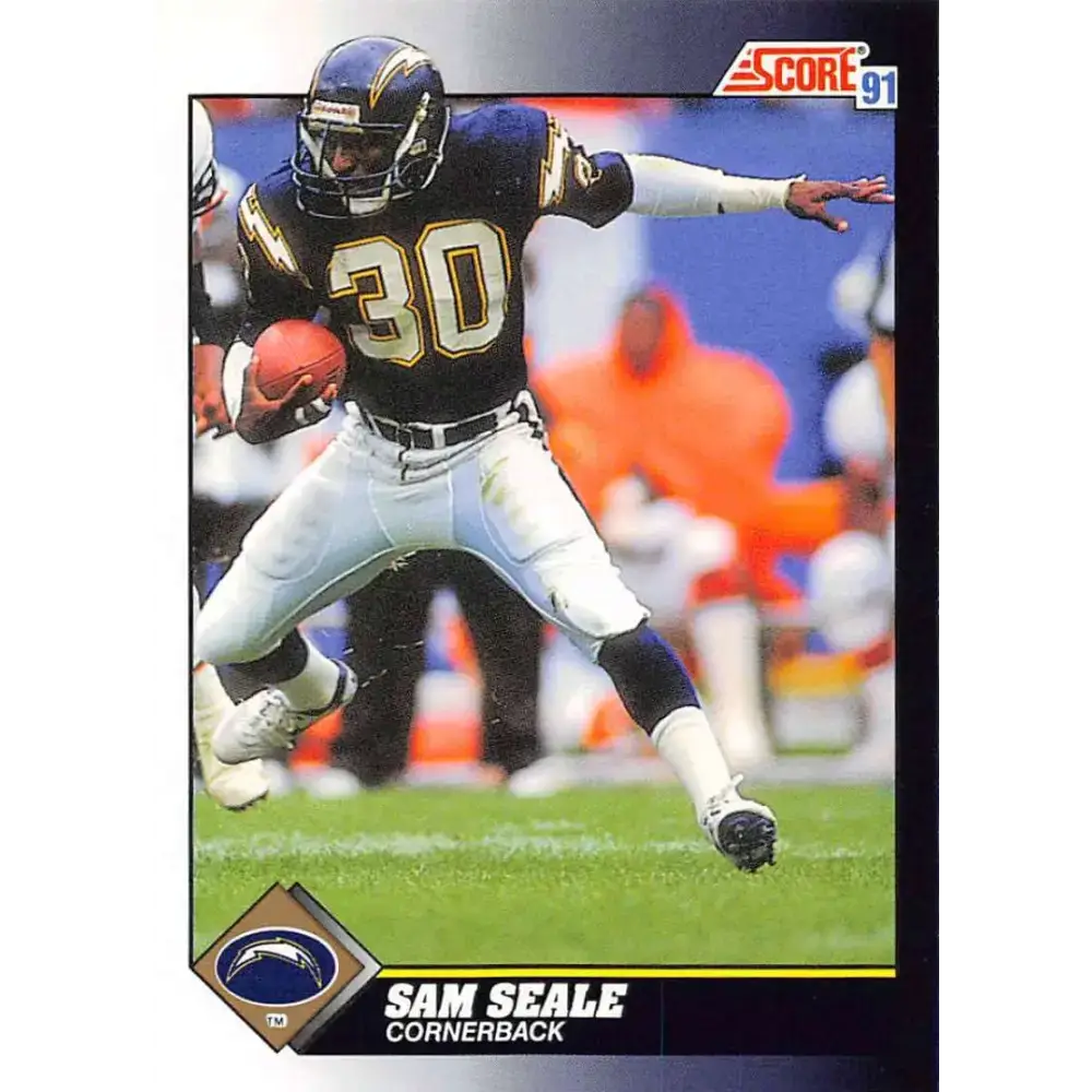 1991 Score #473 Sam Seale EX Excellent RC Rookie San Diego Chargers Football Card - Football Card Single