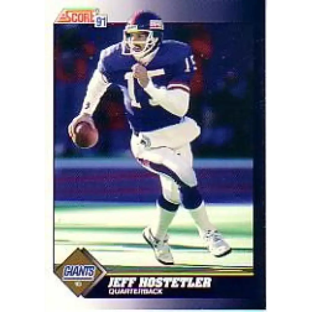 1991 Score #475 Jeff Hostetler EX Excellent New York Giants Football Card