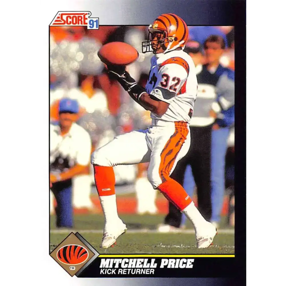 1991 Score #476 Mitchell Price EX Excellent RC Rookie Cincinnati Bengals Football Card - Football Card Single